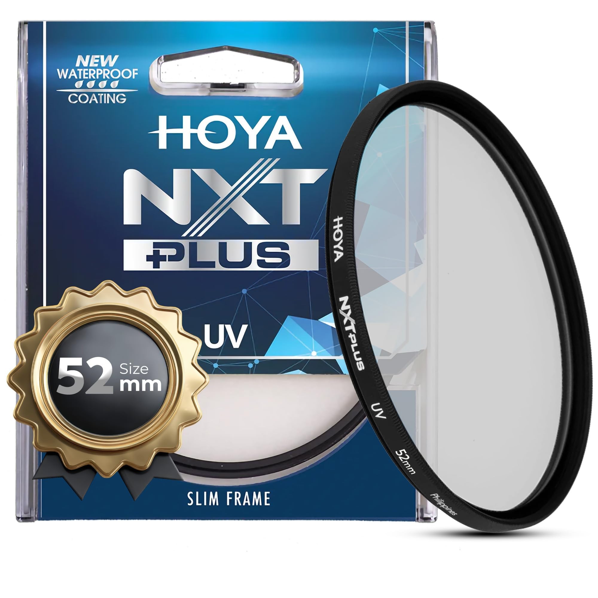 Hoya NXT Plus 52mm UV Filter — Schott B270 Clear Glass with 10-Layer HMC Multi-Coating for 98% Light Transmission, Waterproof Top-Coat, Aluminum Frame - Camera Lens Filter for Sharp, Clear Images