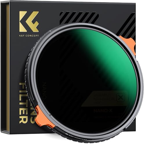 K&F CONCEPT 77mm Variable ND4-64 Lens Filter & Polarizing Effect 2-in-1