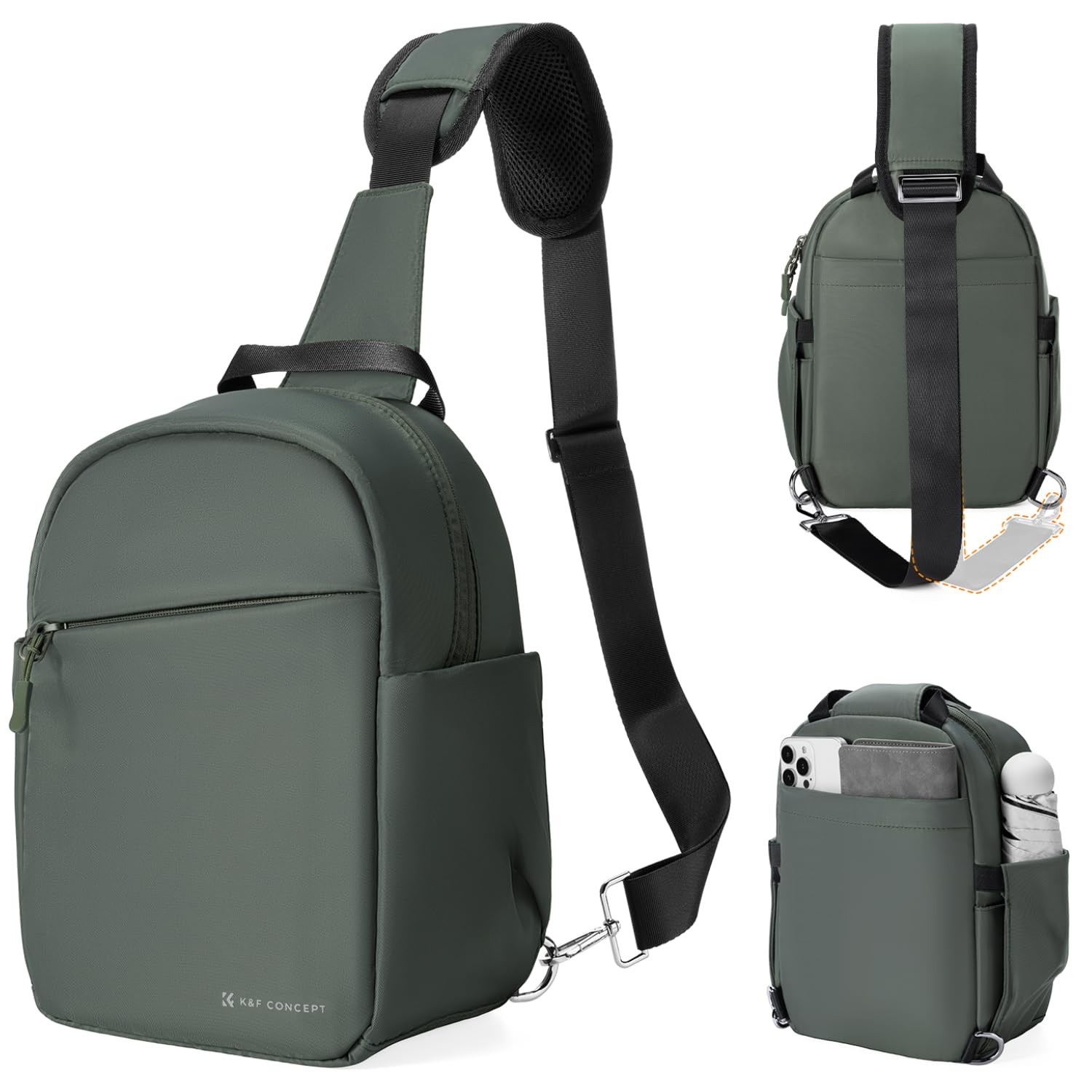 K&F CONCEPT Small Camera Bag for Photographer, Camera Sling Crossbody bag for DSLR/SLR/Mirrorless Camera, Compact Camera Case for Men and Women