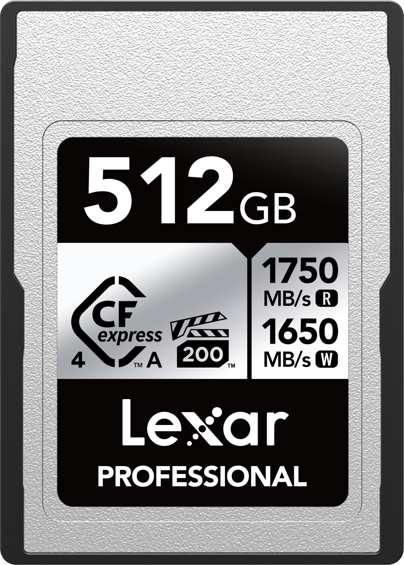 Lexar 512GB Professional CFexpress Type A Silver 4.0 Memory Card, for Photographers, Videographers, Up to max 1750/1650 MB/s, 8K Video (LCAEXS4512G-RNENU)