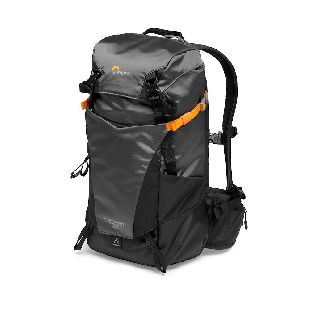 Lowepro PhotoSport BP 15L AW III, Hiking Backpack with Side Access, Removable Camera Insert and Accessory Strap System, Grey, for Mirrorless Camera