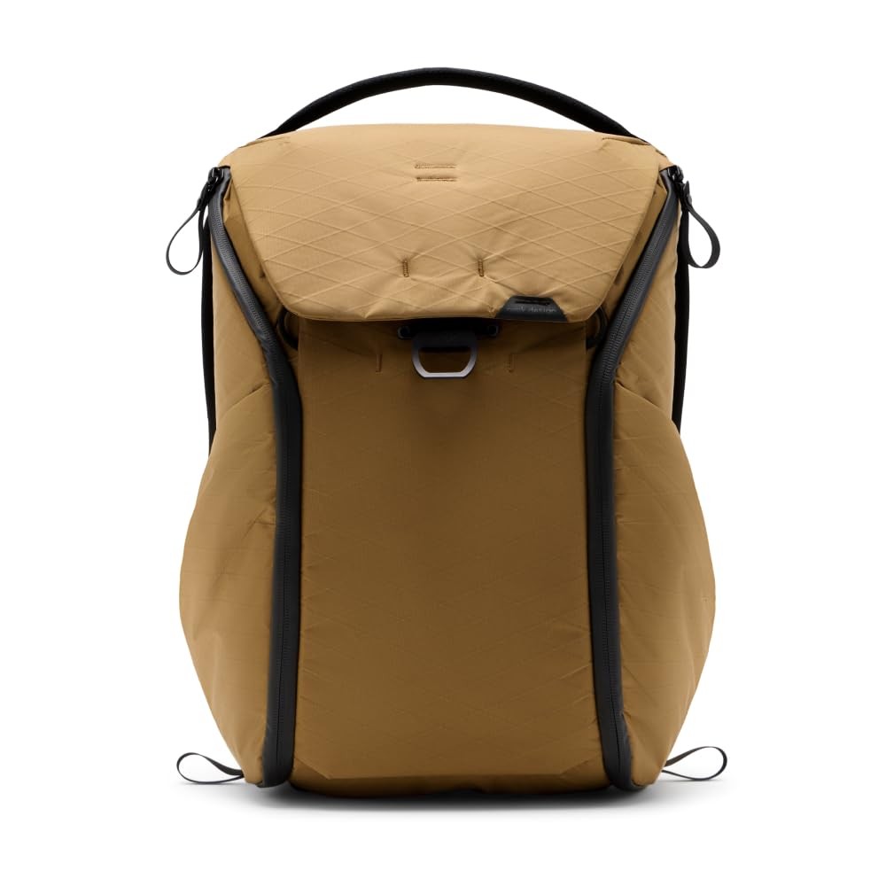 Peak Design Everyday Backpack 20L, Coyote, MagLatch Top, Dual Side Access, FlexFold Dividers, Fits 15" Laptop, For Camera Carry, Daily Commutes or Travel, Versatile Backpack for Men and Women