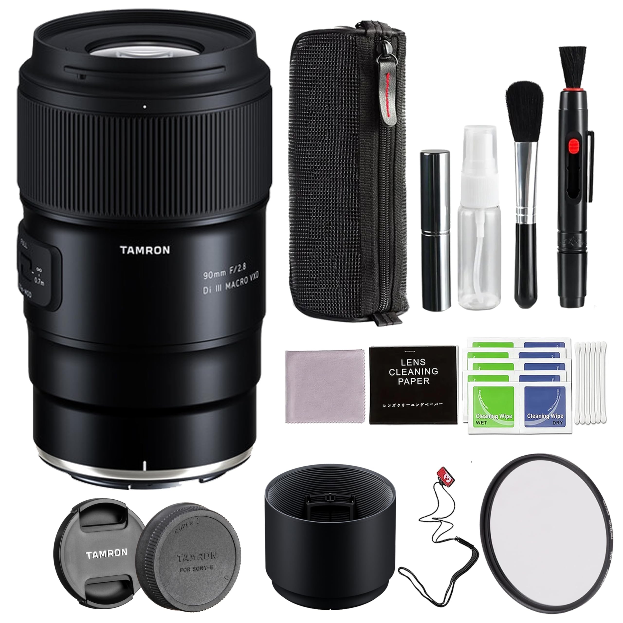 90mm f/2.8 Di III VXD Macro Lens for Nikon Z Mount with Pixel Advance Accessories and Travel Bundle | AFF072S-700 | Tamron 90mm Lens